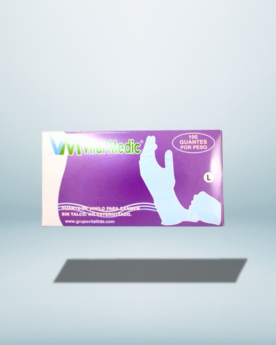 GUANTES DE VINILO TALLA L. CAJA X 100 UND